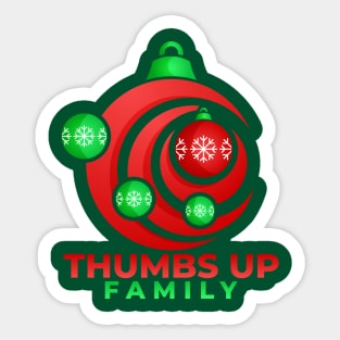 Thumbs Up Family Christmas Logo Sticker